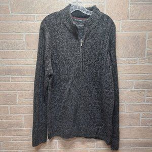 Michael Brandon 1/4 zip pullover sweater grey size XXL